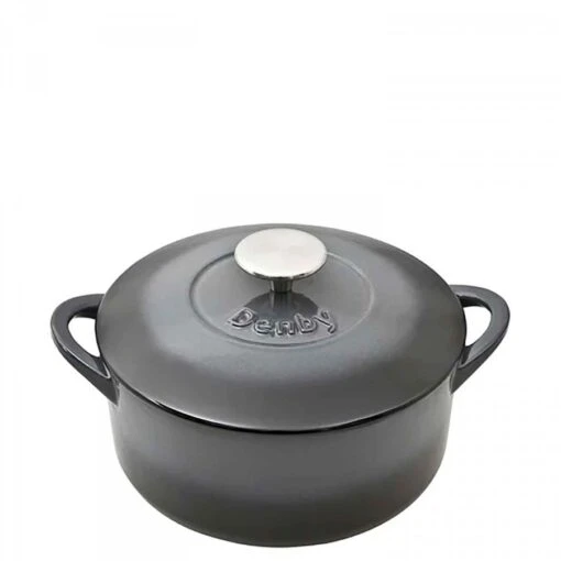 Denby Cast Iron Round Casserole, 20.5cm, 2.4L -Kitchen Appliances Sale 1HLODEN0587 001