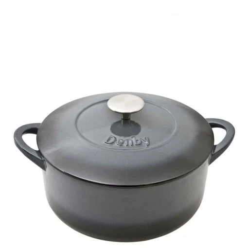 Denby Cast Iron Round Casserole, 24cm, 4L -Kitchen Appliances Sale 1HLODEN0589 001