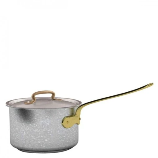 Stainless Steel Sauce Pan With Lid & Brass Handle, 16cm, 1.8L -Kitchen Appliances Sale 7196SAO0666 001