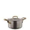 Stainless Steel Sauce Pot With Lid & Brass Handles, 16cm, 1.9L -Kitchen Appliances Sale 7196SAO0766 001