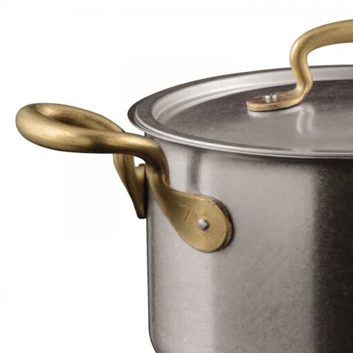 Stainless Steel Sauce Pot With Lid & Brass Handles, 20cm, 3.8L -Kitchen Appliances Sale 7196SAO0770 002