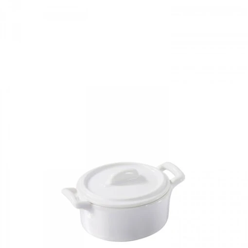 Mini Cocotte With Lid, 7.5cm, 80ml - White -Kitchen Appliances Sale 7BECREV1081 001 3