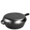 Lodge Round French/Dutch Oven & Griddle Pan, 26.5cm, 3L - Cabin -Kitchen Appliances Sale 7CUTGWS1120 001