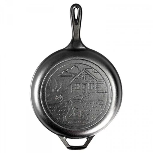 Lodge Round French/Dutch Oven & Griddle Pan, 26.5cm, 3L - Cabin -Kitchen Appliances Sale 7CUTGWS1120 002