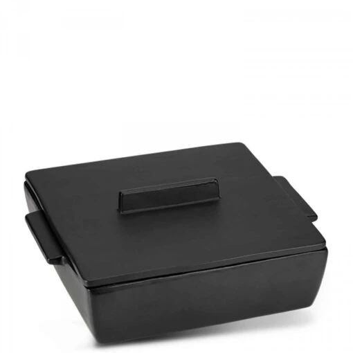 Rectangular Covered Casserole Dish, 27x24cm - Black -Kitchen Appliances Sale 7DUTDUT4002 002 1