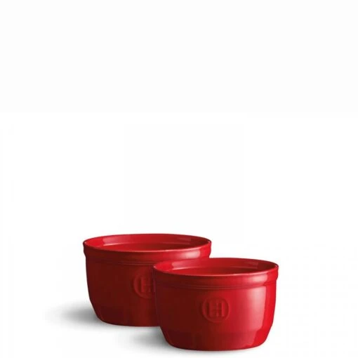 Emile Henry Grand Cru (Grenade) - Set/2 Ramekins, 9cm, 150ml - Red -Kitchen Appliances Sale 7EMHEMI4010 001 1