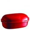 Emile Henry Grand Cru (Grenade) - Artisan Oval Covered Bread/Loaf Baker, 34x23cm, 3.4L - Red -Kitchen Appliances Sale 7EMHEMI5501 001 1