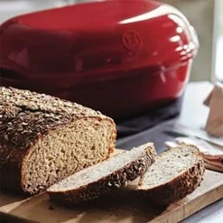 Emile Henry Grand Cru (Grenade) - Artisan Oval Covered Bread/Loaf Baker, 34x23cm, 3.4L - Red -Kitchen Appliances Sale 7EMHEMI5501 005 1