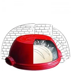 Emile Henry Grand Cru (Grenade) - Covered Round Bread/Loaf Baker, 30cm, 5.2L - Red -Kitchen Appliances Sale 7EMHEMI5507 005 1