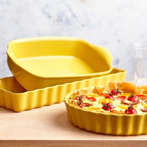 Emile Henry Provence - Rectangular Tart Dish, 36x15cm, 1.3L - Yellow -Kitchen Appliances Sale 7EMHEMI6034 004 2