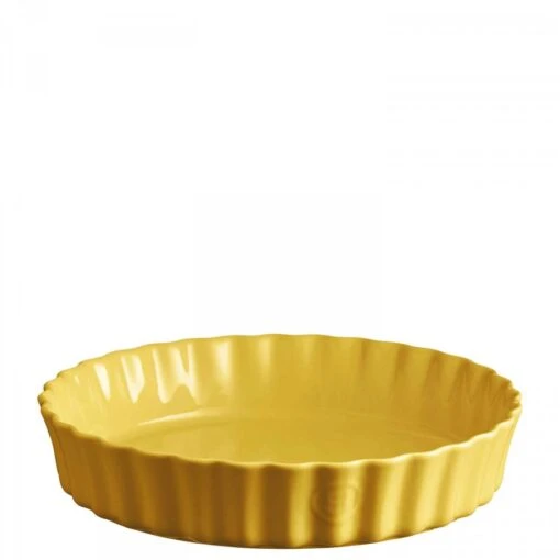 Emile Henry Provence - Round Deep Flan Dish, 28cm, 2L - Yellow -Kitchen Appliances Sale 7EMHEMI9190 001 2