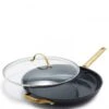 Greenpan Non-Stick Frying Pan With Lid & Helper Handle, 30.5cm - Black/Gold -Kitchen Appliances Sale 7GRPGRP4535 001