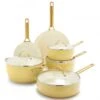 Greenpan 10 Piece Non-Stick Cookware Set - Yellow/Gold -Kitchen Appliances Sale 7GRPGRP5210 001