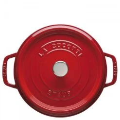 Staub Round Cocotte Pot, 28cm, 6.7L - Cherry -Kitchen Appliances Sale 7ZWLGWS1014 002 1