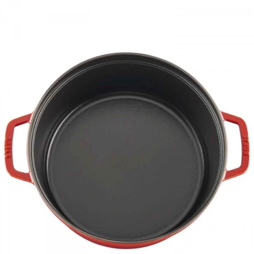 Staub Round French/Dutch Oven With Grill Pan, 28cm, 6.1L - Cherry -Kitchen Appliances Sale 7ZWLGWS1018 003 1